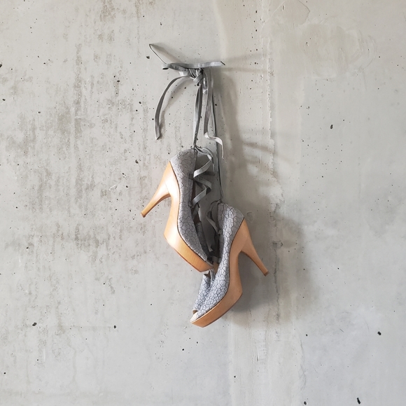 Alaia Shoes - NWOT ALAIA Snakeskin Ankle Strap Heels